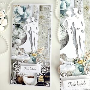 Rahataskuga õnnitluskaart pulmadeks