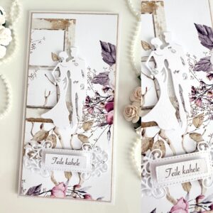 Käsitööna valminud pulmakaart